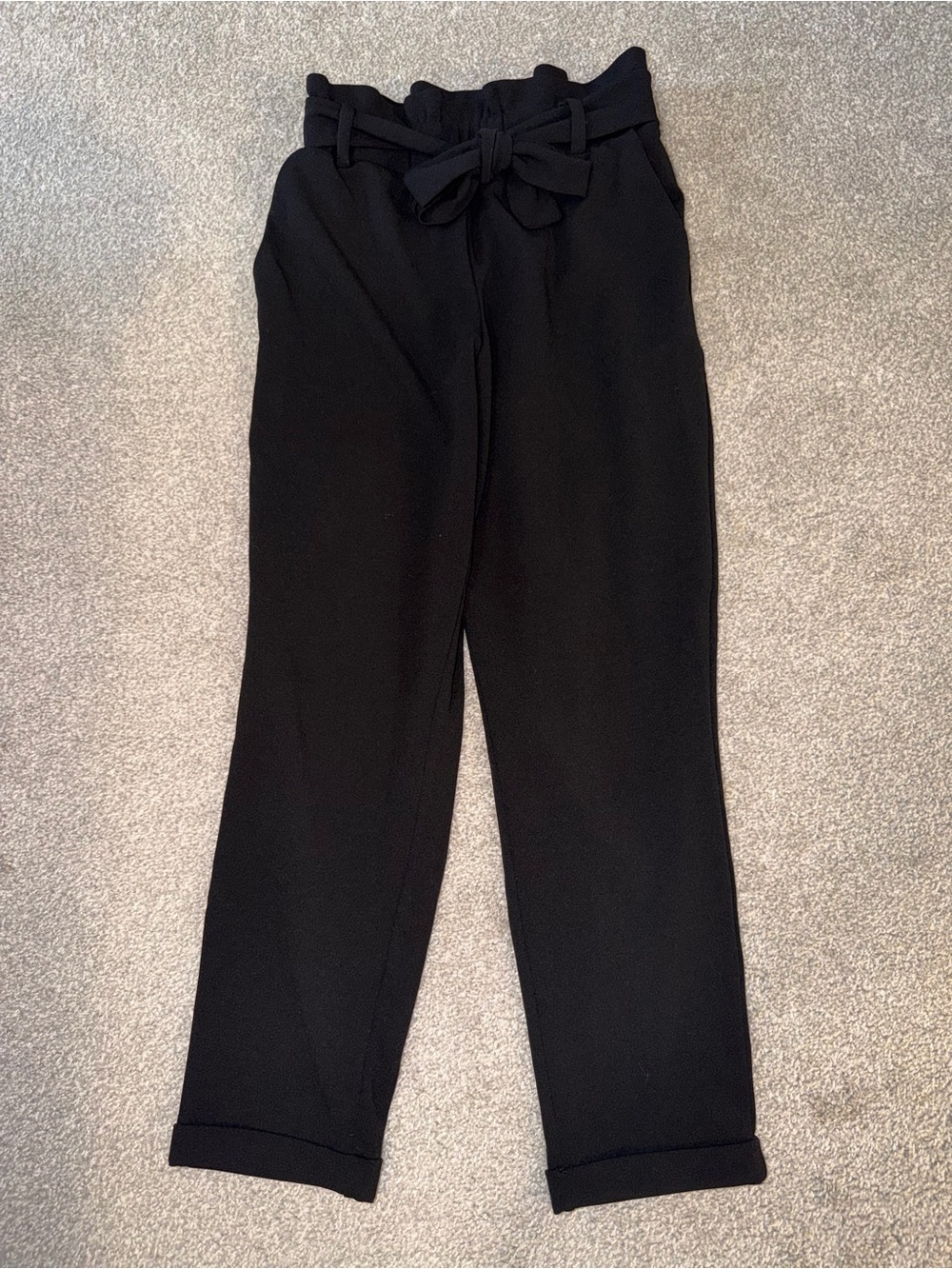 Maurices Paperbag Waist Trousers in Black Size XS